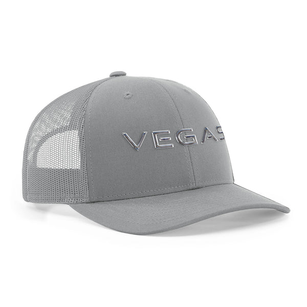 VEGAS Unisex Trucker Hat - CHRM - Grey VEGAS®