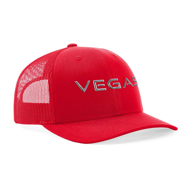 VEGAS Unisex Trucker Hat - CHRM - Red VEGAS®