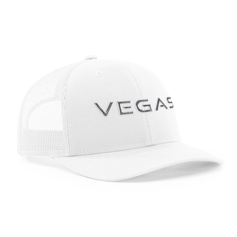 VEGAS Unisex Trucker Hat - CHRM - White VEGAS®