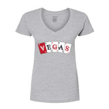 VEGAS Women's V-Neck T-Shirt - VEG36W VEGAS