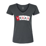 VEGAS Women's V-Neck T-Shirt - VEG36W VEGAS